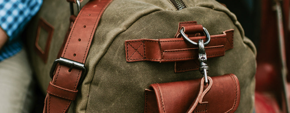 Waxed canvas bag