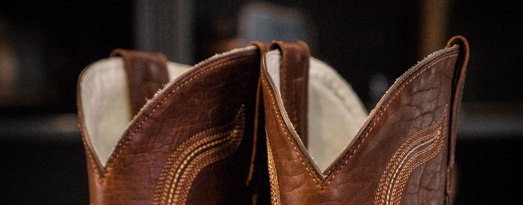 Pair of real leather boots
