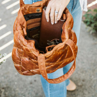 Limited Edition Bridger Leather Tote Small | Vintage Tan - Buffalo Jackson Trading Co.