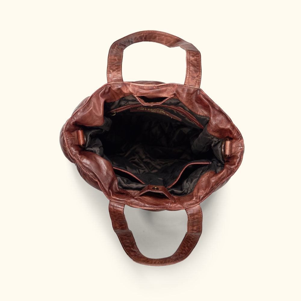 Limited Edition Bridger Leather Tote Small | Vintage Mahogany - Buffalo Jackson Trading Co.