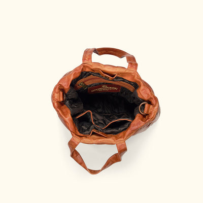Limited Edition Bridger Leather Tote Small | Vintage Tan - Buffalo Jackson Trading Co.