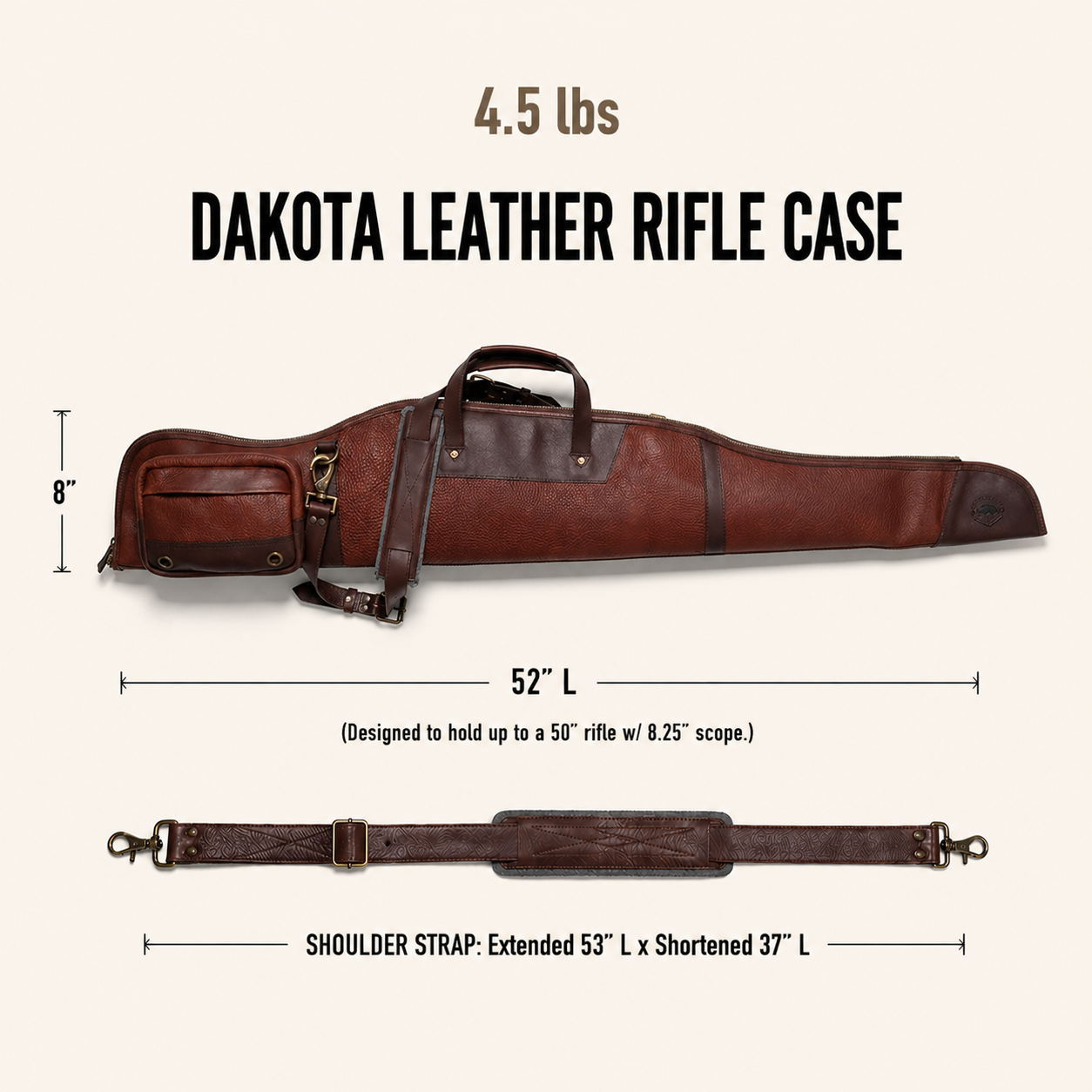 Dakota Leather Rifle Case | All Leather