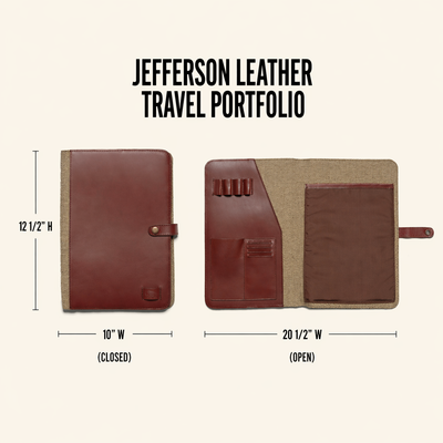 Jefferson Leather Travel Portfolio | Elderwood