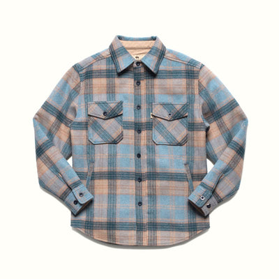 Men's Wool Shirt Jac - Sky Valley Plaid
