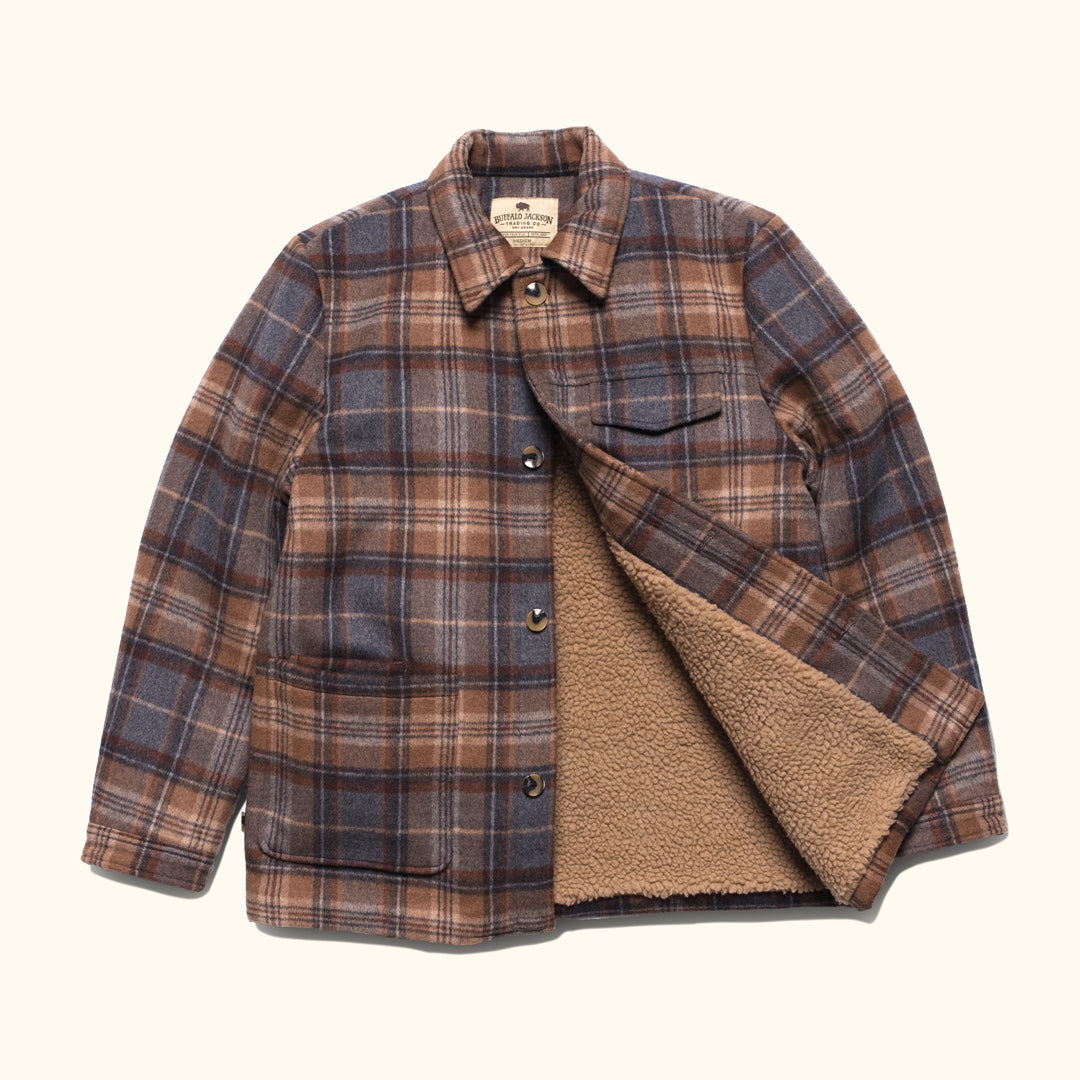 Interior Sherpa - Wool Exterior with Pockets