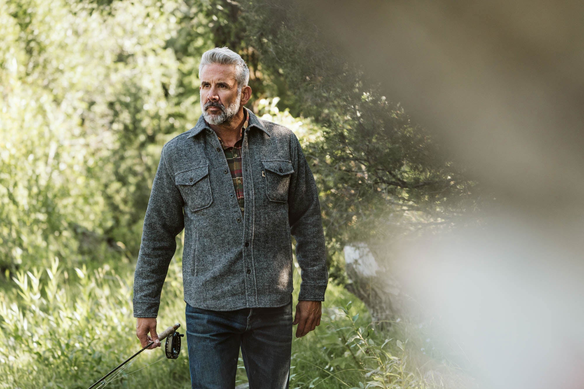 Wool Shirt Jac - Dark Gray
