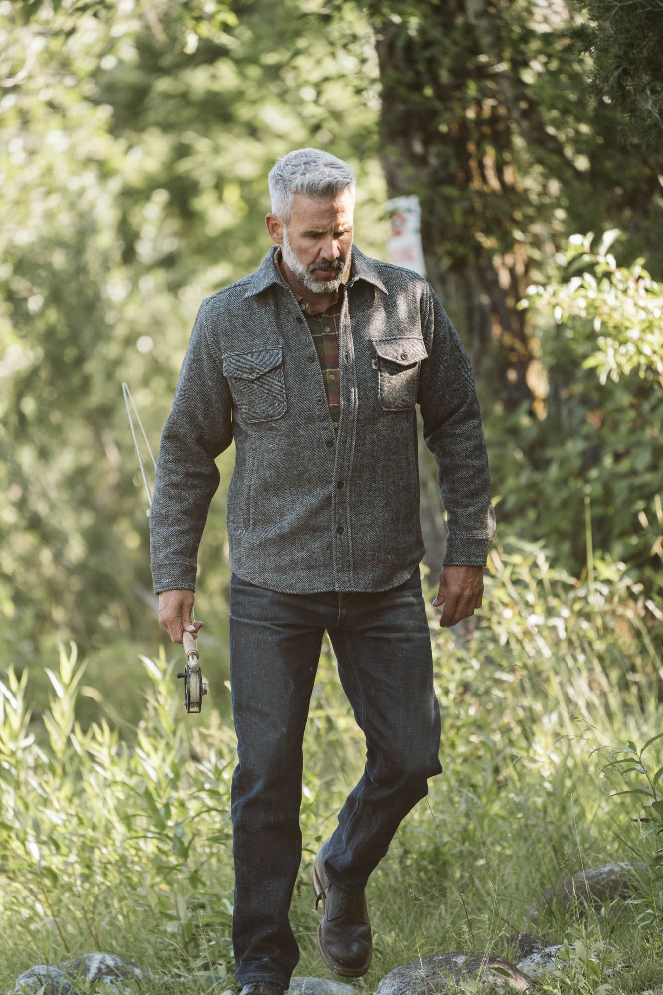 Men's Herringbone Outdoor Shirt - Wool