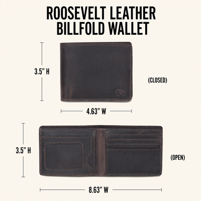 Roosevelt Leather Billfold Wallet | Dark Oak