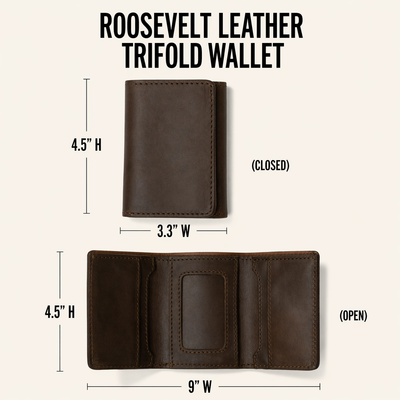 Roosevelt Leather Trifold Wallet | Dark Briar