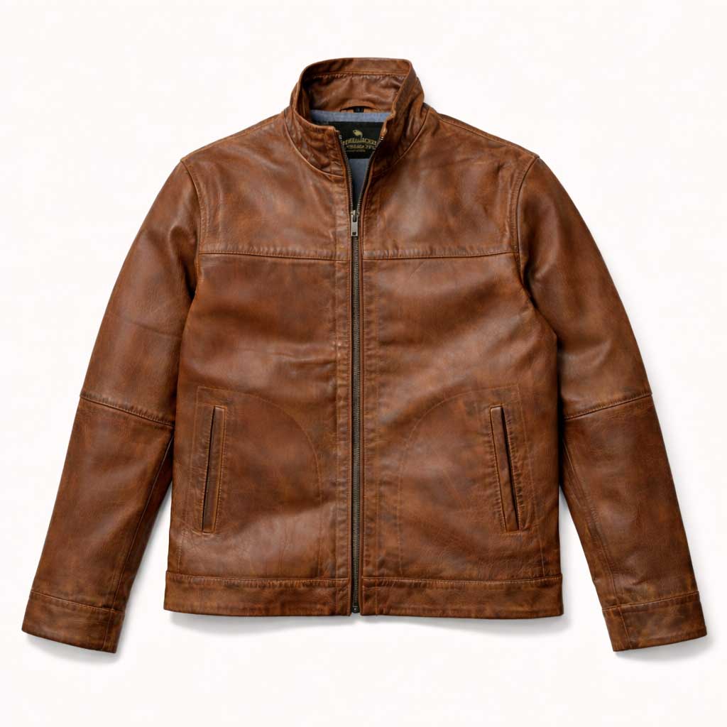Sedona Light Weight Leather Jacket | Copperwood Brown
