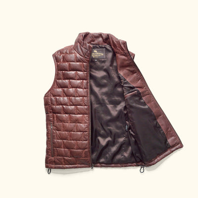 Leather Nano Puff Vest - Down Fill