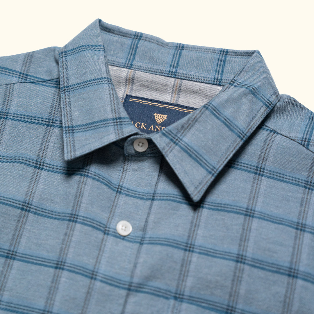 Windsor Cotton Shirt | Sky Pane