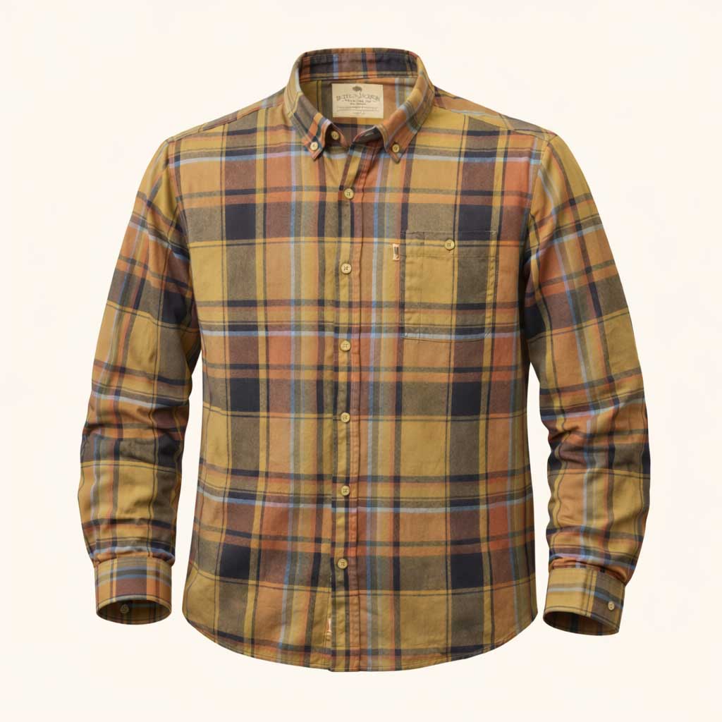 Outdoor Warm Flannel - Browns and Tans