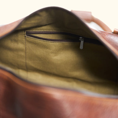 Interior - Pocket Zipper for passport, wallet, and valuables