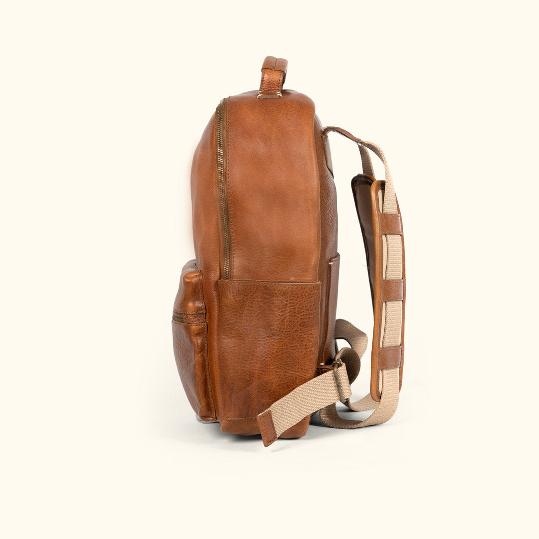 Walker Leather Commuter Backpack - Rugged Tan