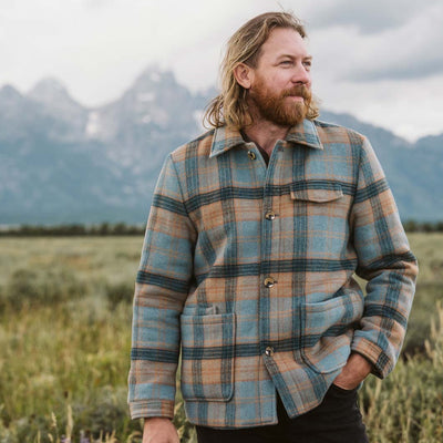 Wesley Wool Jacket | Sky Valley Plaid