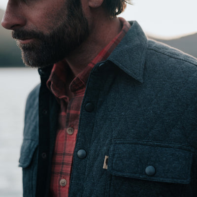 Huntington Quilted Shirt Jac | Charcoal hover