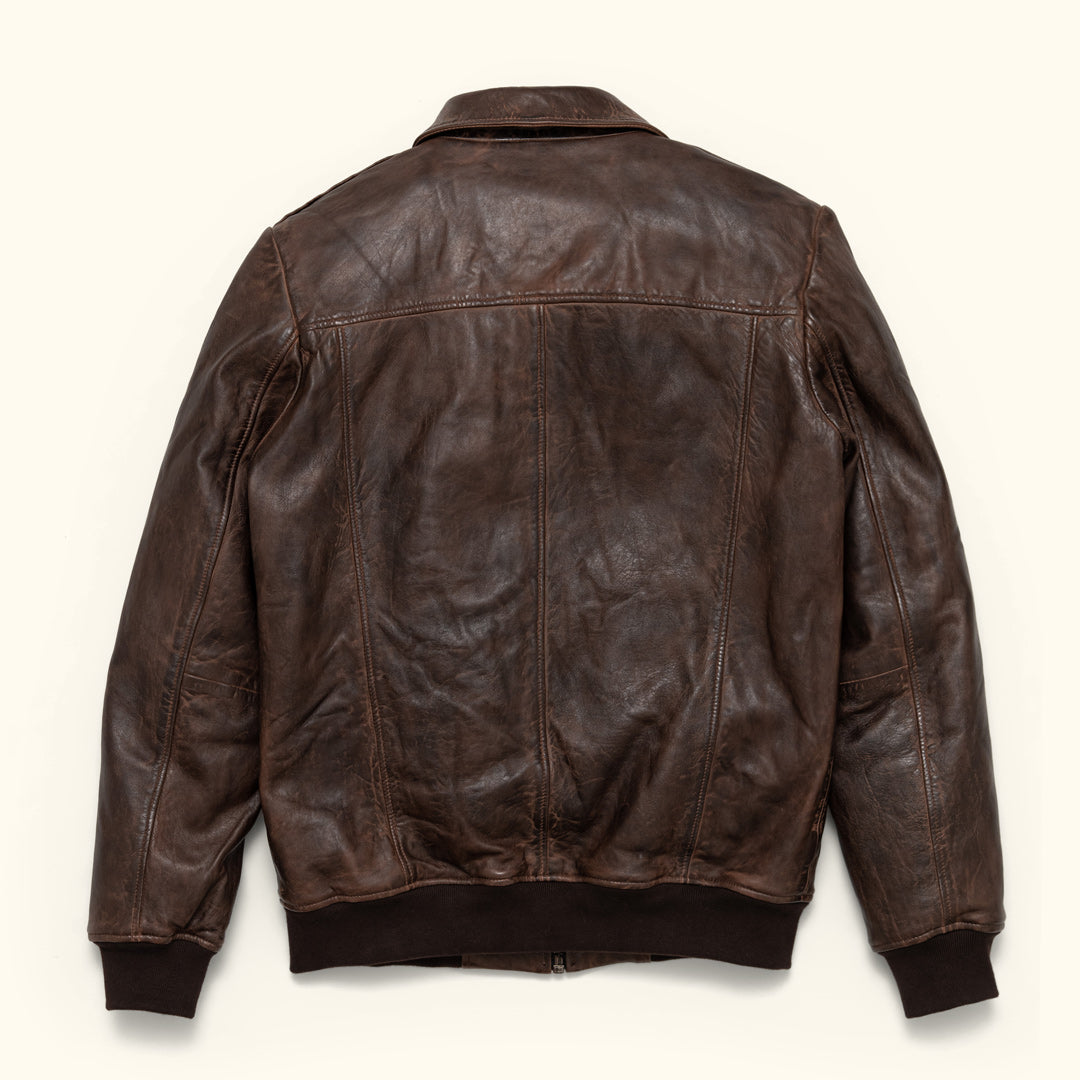 Ranger Leather Bomber Jacket | Distressed Brown