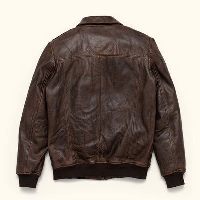 Ranger Leather Bomber Jacket | Distressed Brown