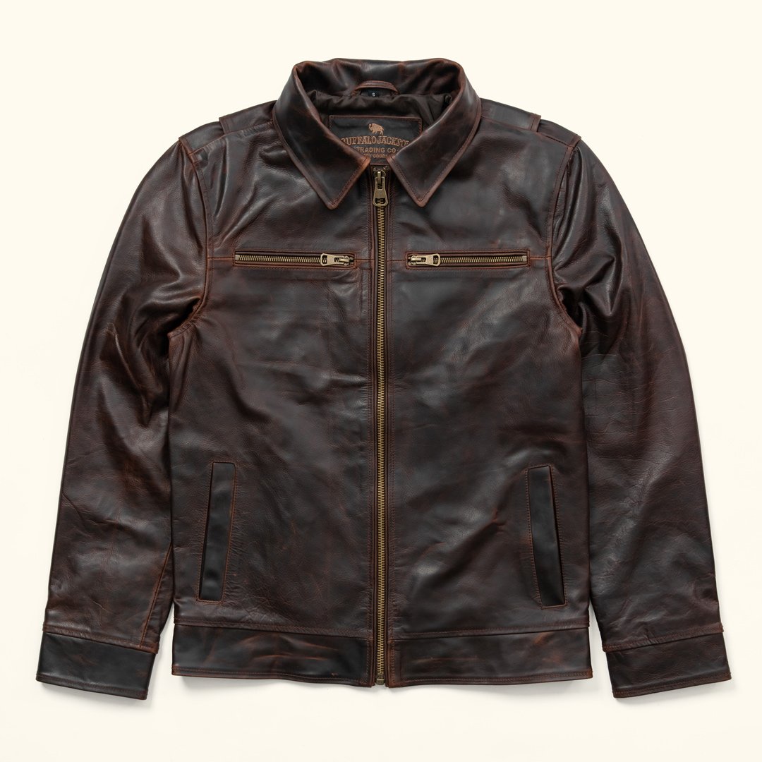 Men's Leather Moto Jacket hover