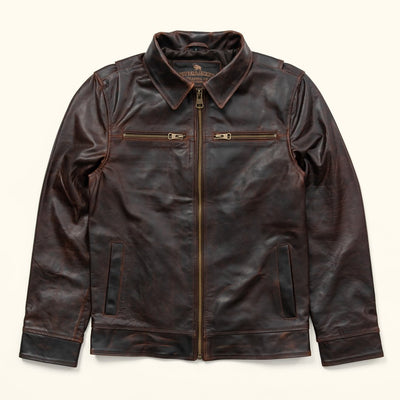Men's Leather Moto Jacket hover