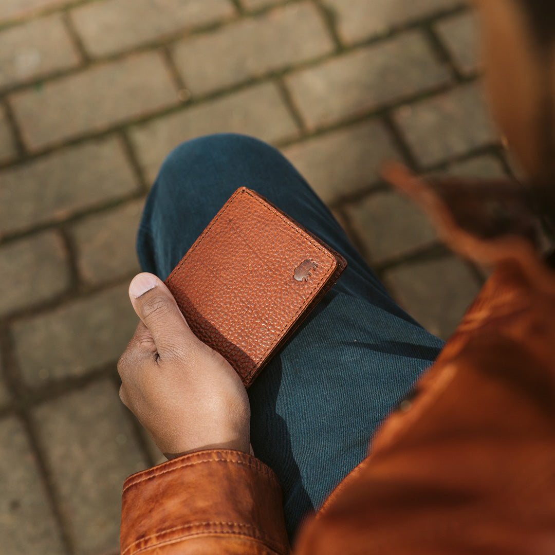 bison leather wallet buffalo jackson