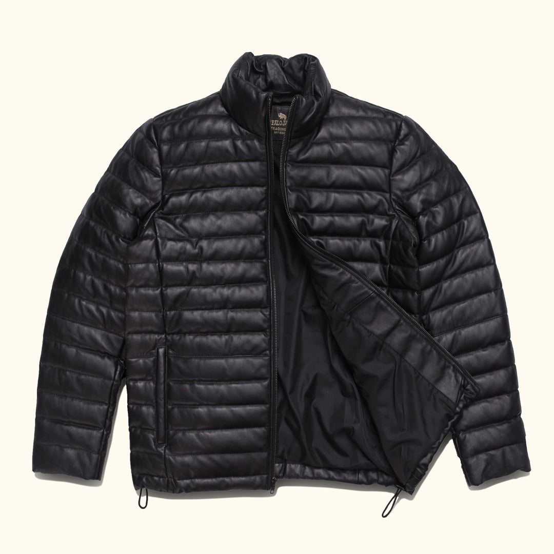 Men's Outdoor Leather Down Jacket