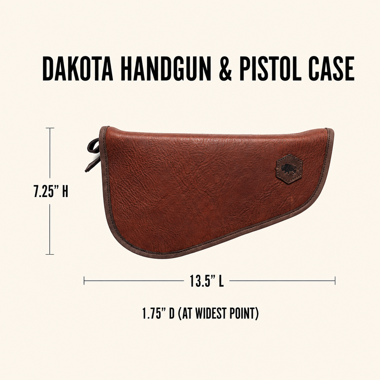 Dakota Handgun & Pistol Case | Leather