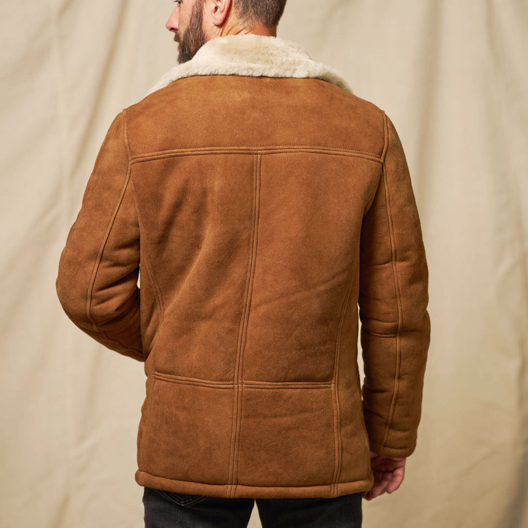 Back - Shearling Wool Jacket