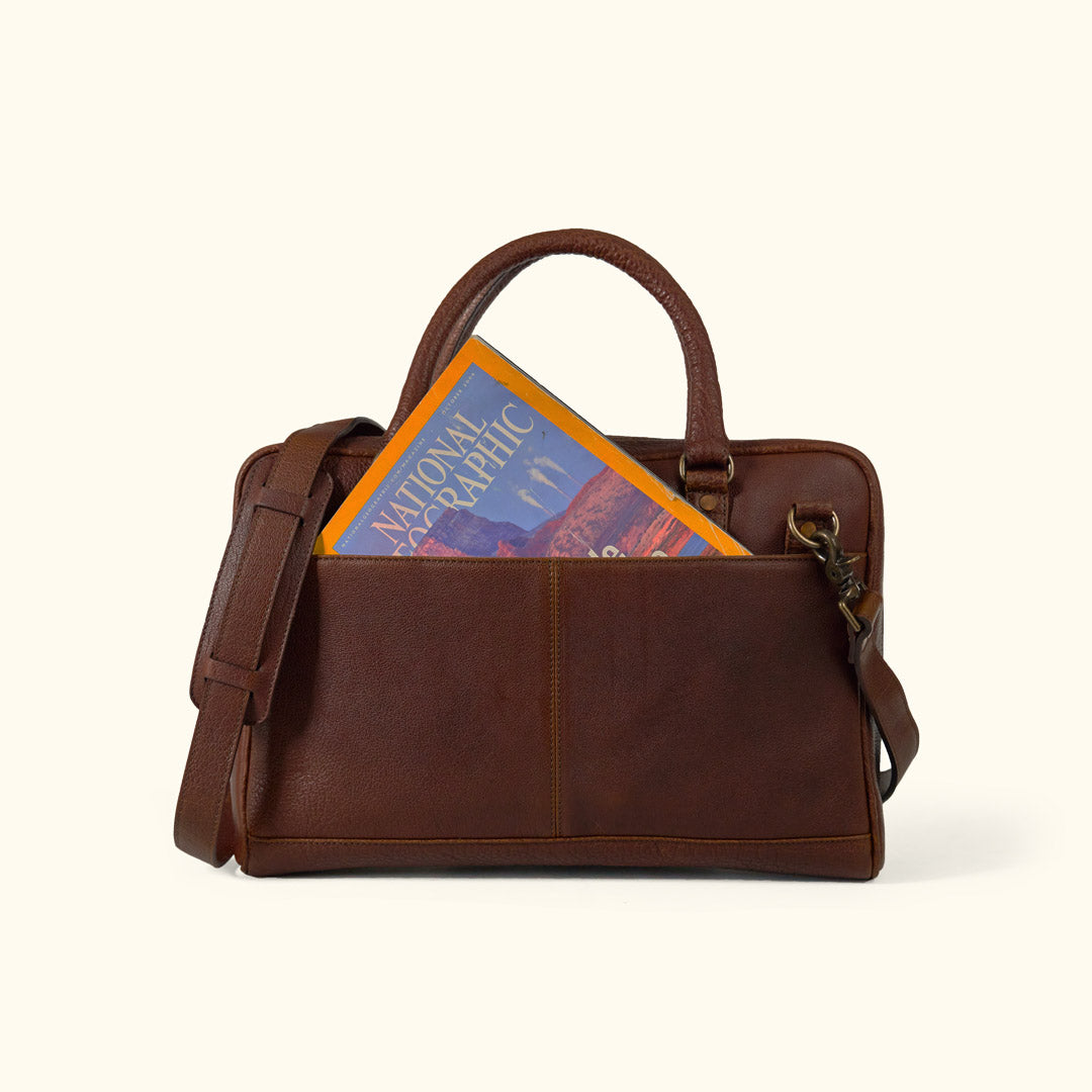 Open Storage Zippered Sleeve for Vintage Laptop Briefcase