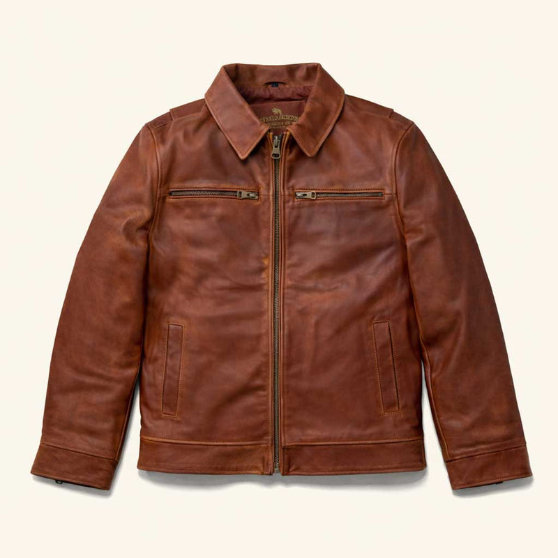 Man in full-grain leather jacket, Jensen Huang jacket brand comparison