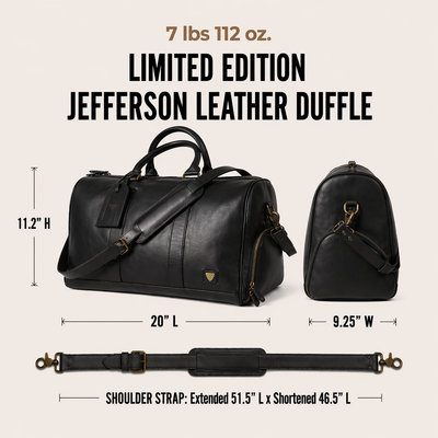 Limited Edition Jefferson Leather Duffle | Black