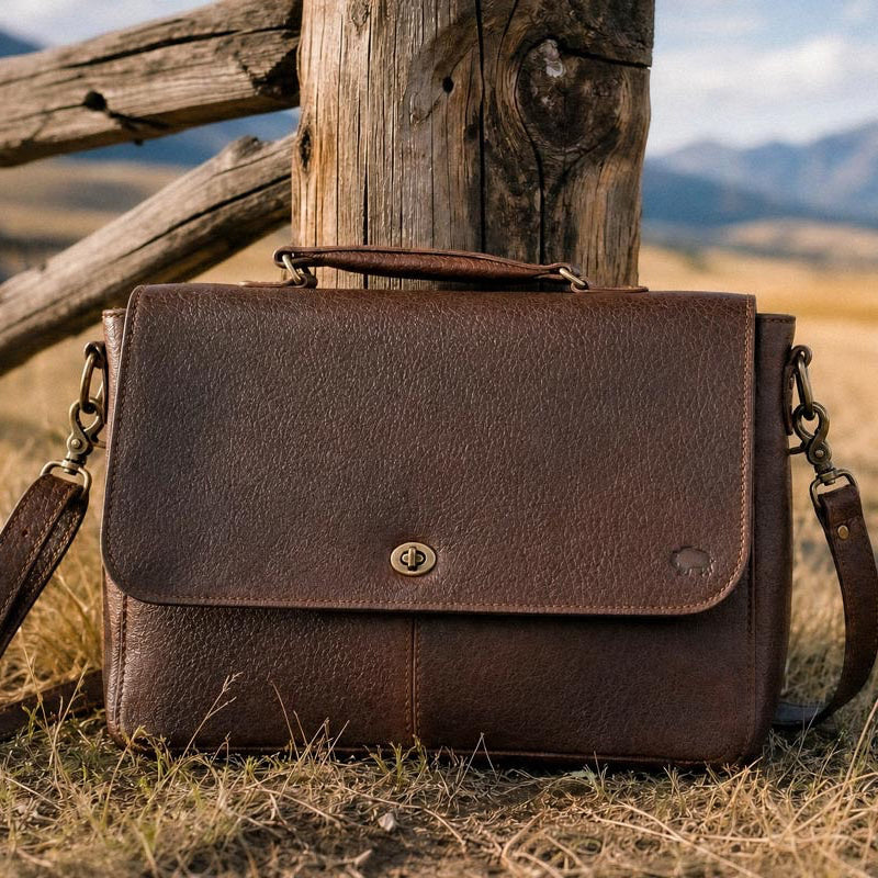 Mountain Leather Messenger Rugged Bag