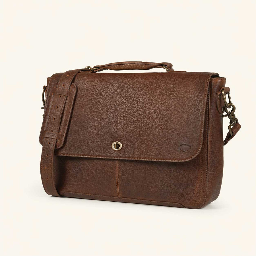 Mountain Leather Messenger Rugged Bag