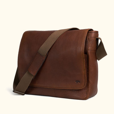 Vintage Messenger Bag with Sling Crossbody Strap