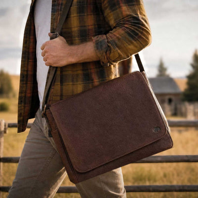 Limited Edition Roosevelt Buffalo Leather Messenger Bag | Buffalo Grain
