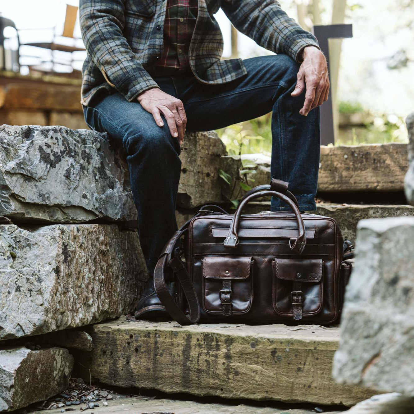 Leather Pilot Bag - Full Grain Water Buffalo Vintage