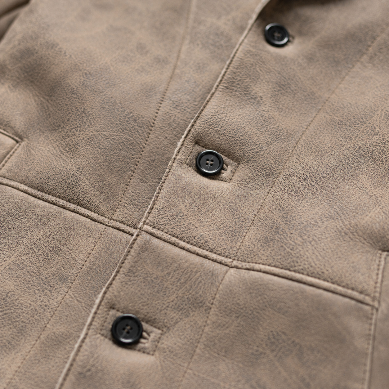 Big Sky Shearling Leather Blazer | Gray Sand