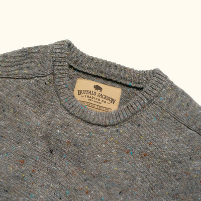 Men's Crew Neck Collar - Wood Fleck