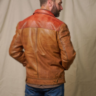 Western Leather Jacket for Men - Yellowstone