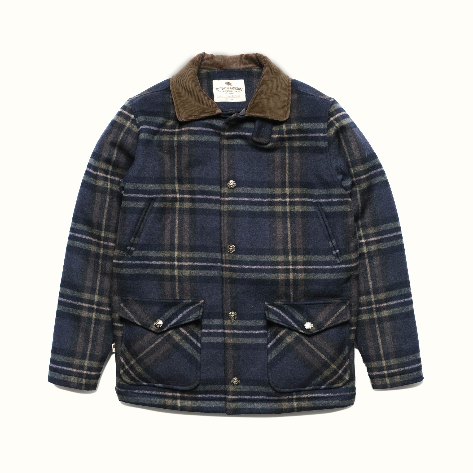Men's Wool Jacket - Navy Plaid