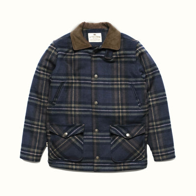 Men's Wool Jacket - Navy Plaid
