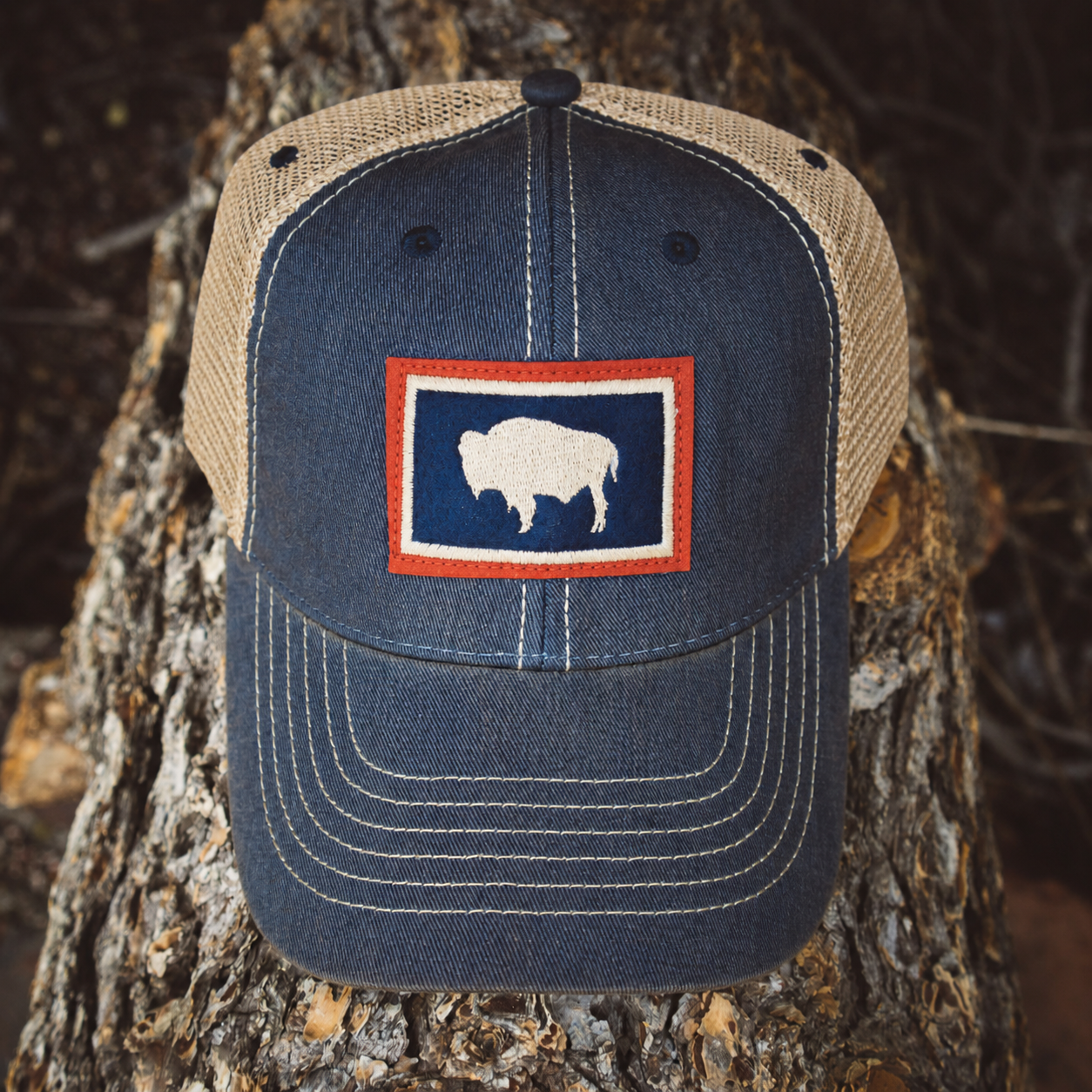Buffalo Wyoming Hat Logo - Baseball Cap Vintage