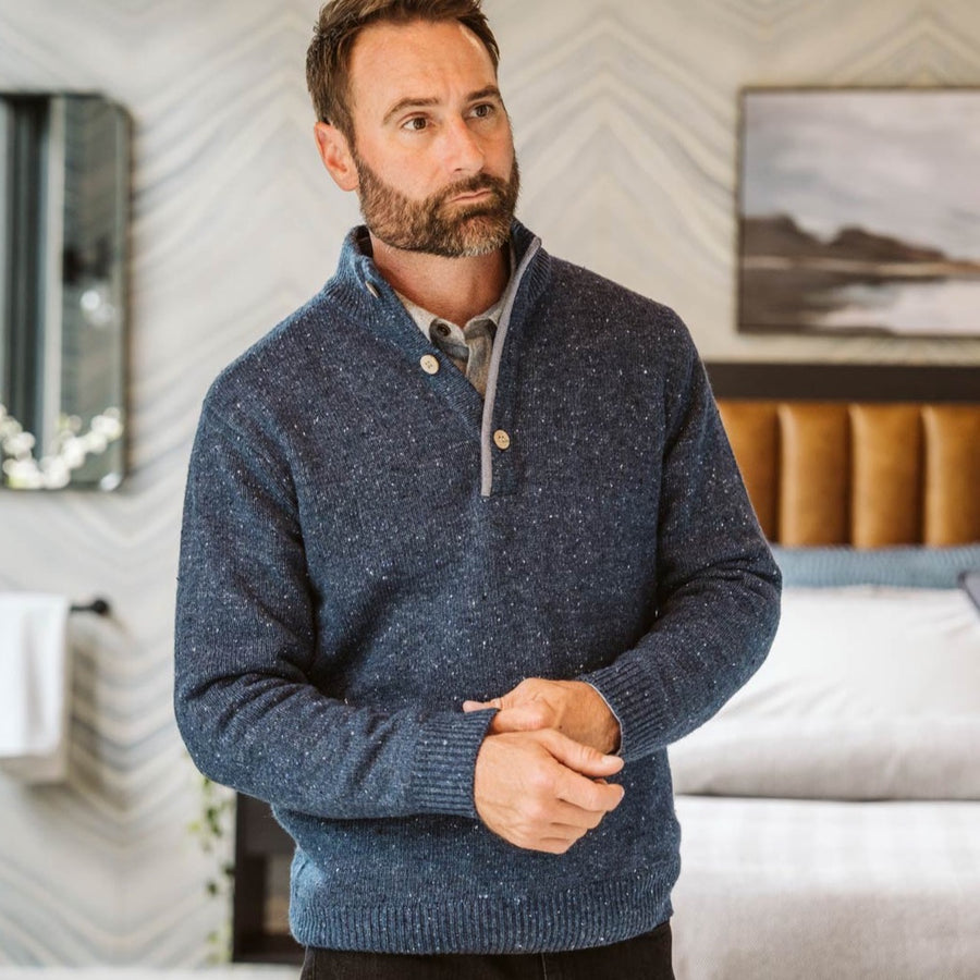 Navy Sweater | Wool 