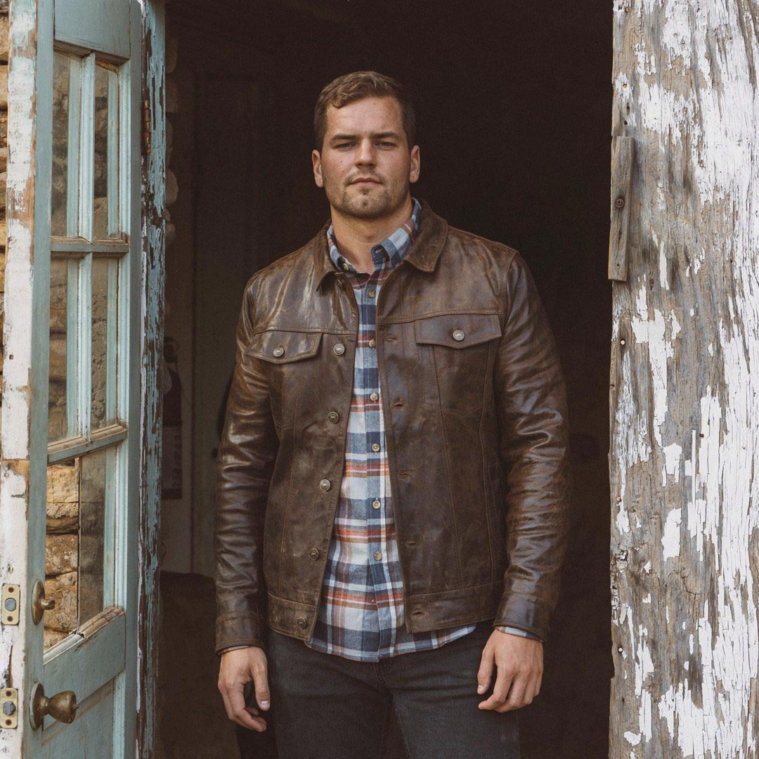 Vintage Leather Jacket - Outdoors