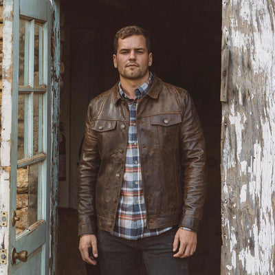 Vintage Leather Jacket - Outdoors