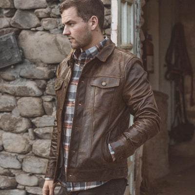 Leather Vintage Jacket by Buffalo Jackson