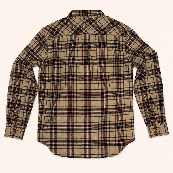 brown plaid Flannel shirt - midnight