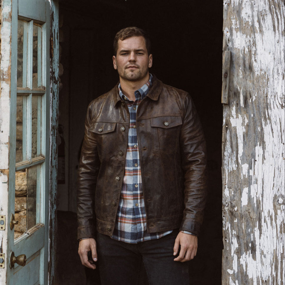 Driggs Leather Trucker Jacket