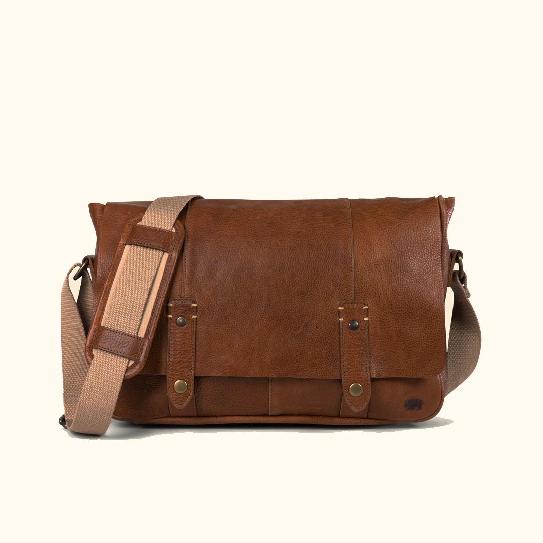 Walker Leather Vintage Messenger Bag - Postal Full Grain